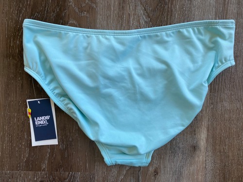 LANDS' END~NWT Girl's Aqua Blue Bikini Swimsuit Bottoms~Size 12~NEW~ - Picture 3 of 3
