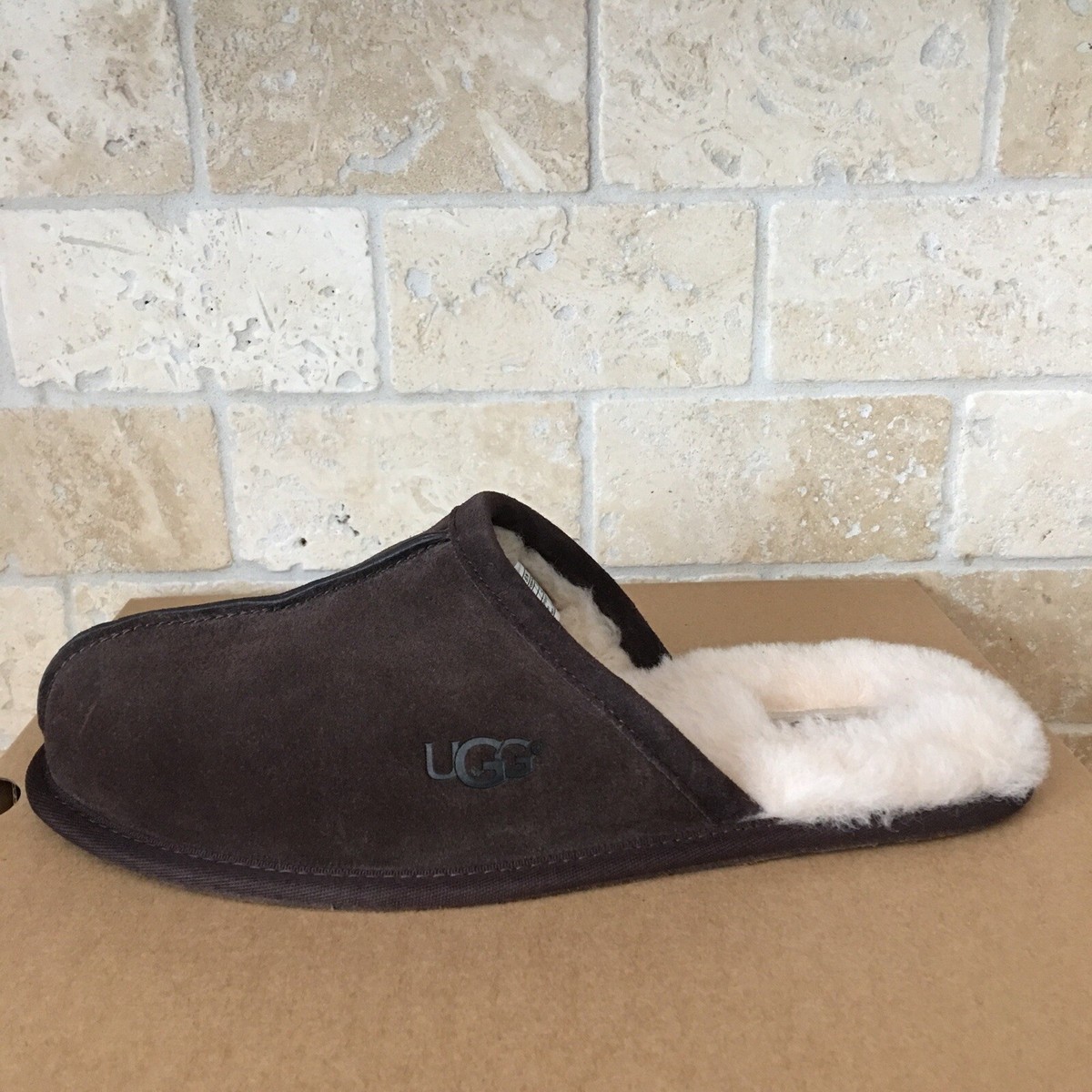 UGG SCUFF ESPRESSO SUEDE WOOL SHEEPSKIN SLIDE SLIP-ON  display picture 1