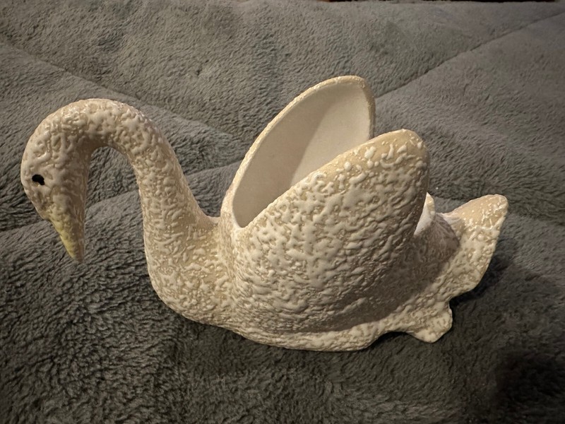 Unique Vintage MCM Ceramic Swan Planter
