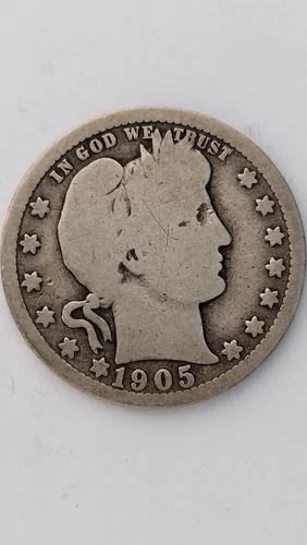 1905-P United States Barber Quarter Dollar