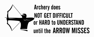 Archery Does Not Get Difficult Or Hard To Understand Wall Decoration Sticker