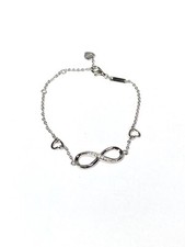 925 Infinity Sterling Silver  Cubic Zirconia Bracelet  7.25”