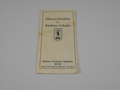 Übersichtsplan der Berliner U-Bahn BVG 6.58 Sammler Deko