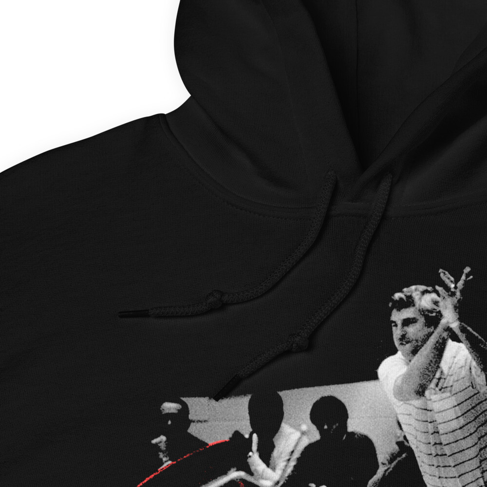 Sweat à Capuche Unisexe Bobby Knight - Throwing Chair Indiana Basketball, Noir, Neuf Avec Étiquettes