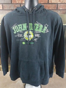 John Deere Celeiro Fazenda de trabalho Caminhoneiro Com capuz Moletom Com Capuz Masculino Preto Tamanho Xl | eBay