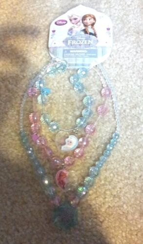 Disney Store Frozen Elsa and Anna Necklace Bracelet Set NEW  - Picture 1 of 1
