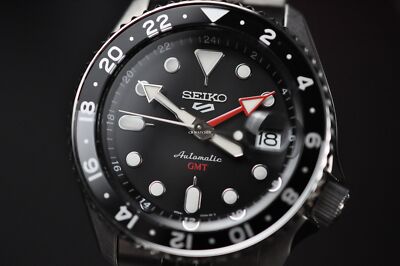 Seiko 5 Sports GMT SSK001 Black Dial Stainless Steel Automatic