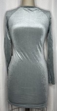 SHEIN WOMEN'S BODYCON DRESS MOCK NECK LONG SLEEVE CROSS BACK TEA GREEN SIZE MED