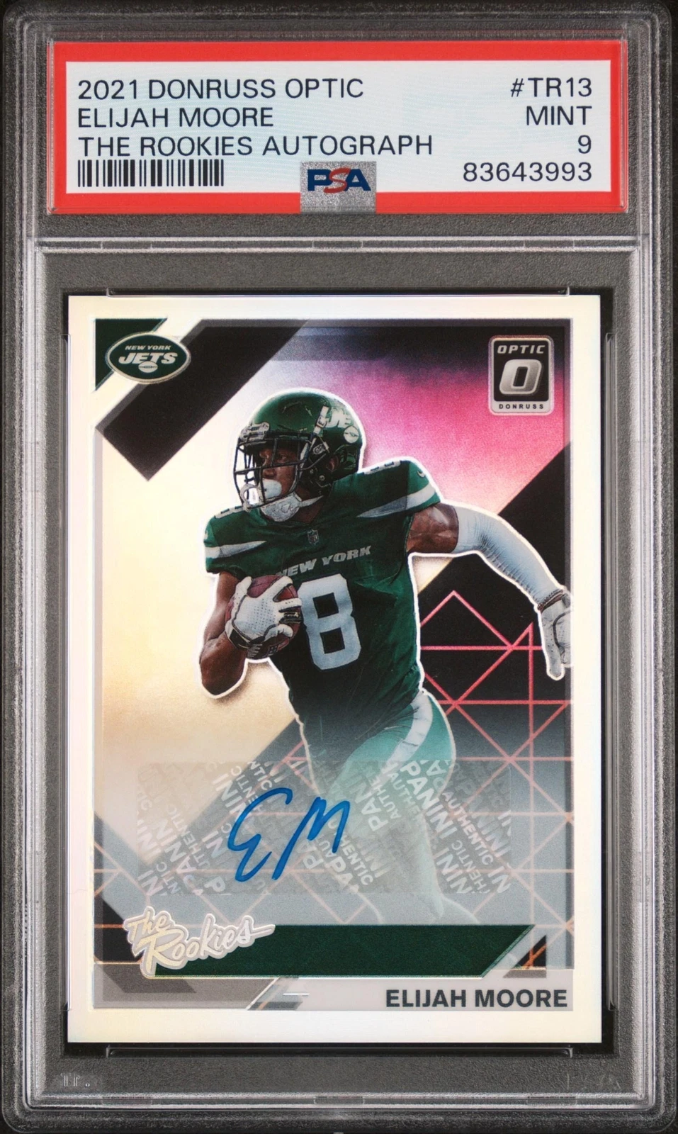 Elijah Moore Panini Donruss Optic the Rookies Autographs #TR13 Base
