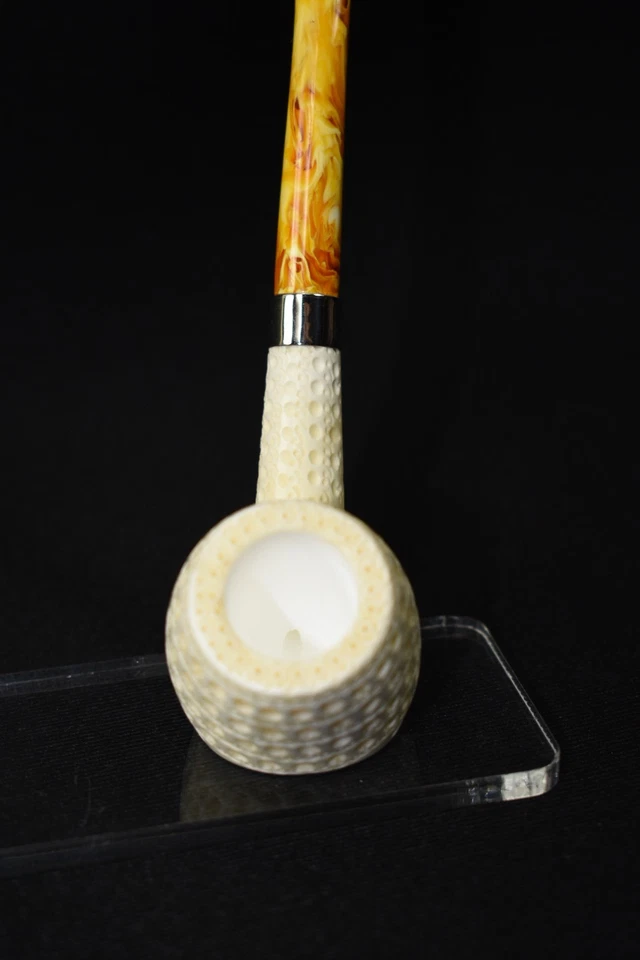 Cachimbo Deluxe CUTTY BLOCO ESPUMA DO MAR-NOVO-ESCULPIDO À MÃO COM Estojo #737 - Imagem 4 de 4