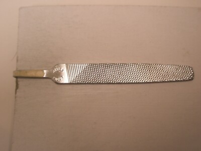 Double Cut Hand File Vintage HELLER NUCUT Tie Bar Clip metal wood tools bastard