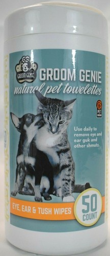 Groom Genie Natural Pet Dog & Cat Towelettes - 4 Pack, 50 Wipes Each - Picture 2 of 4
