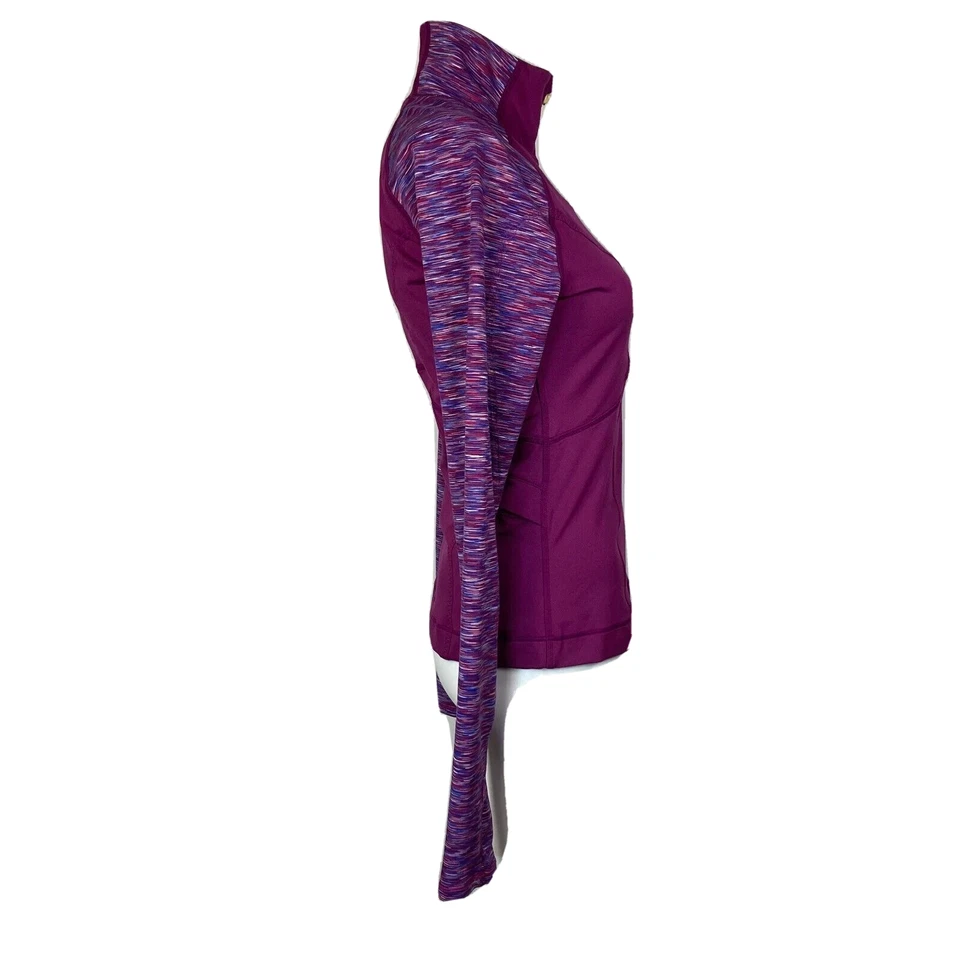 Moving Comfort Sweatshirt Womens Sz XS Purple Half Zip Running Top Long Sleeve - Image 4 of 4