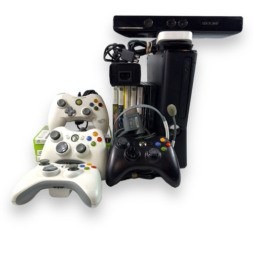 Xbox 360 Series S Console 1439, 250GB, 4 controllers, Kinect, 11 Games, Mic. - Afbeelding 6 van 8