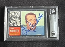 HOF GINO MARCHETTI 1962 TOPPS SIGNED AUTOGRAPHED CARD BECKETT BAS AUTHENTIC