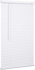 Cordless Mini Blind, 1" Vinyl Slats, 12" Wide X 72" Long - White, Window Blinds