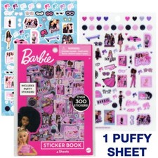 Barbie 4 Sheet Sticker Book with Puffy Stickers - Over 300 Stickers