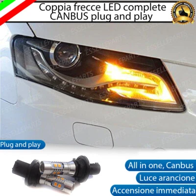 ESSELLEPARTS COPPIA LAMPADE FRECCE ANTERIORI 10 LED PER AUDI A4 B8 CON BIXENON PH24WY CANBUS