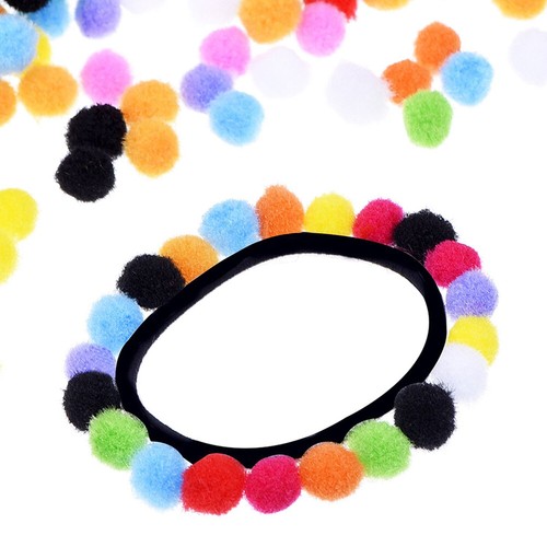 2000Stk Pompon Kugeln Bommeln bunt Pom Poms Nähen DIY Basteln Deko Set 10mm - Bild 4 von 6