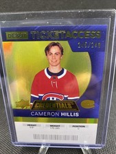 2021-22 Upper deck credentials debut ticket access Cameron Hillis /249 #106