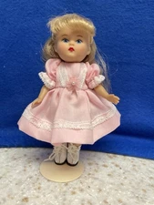 Mini Ginny Pink Batiste Dress With White Lace Trim