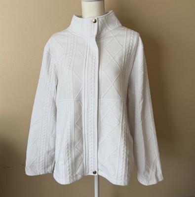 IB Diffusion Women s XXL White Zip Up Jacket 