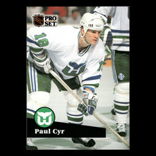 Paul Cyr #88 1991-92 Pro Set French Hartford Whalers Hockey Card NHL