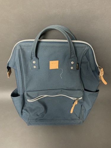 Himawari Zaino da Viaggio Scuola/Laptop Borsa da Lavoro Tela Blu - Foto 2 di 16