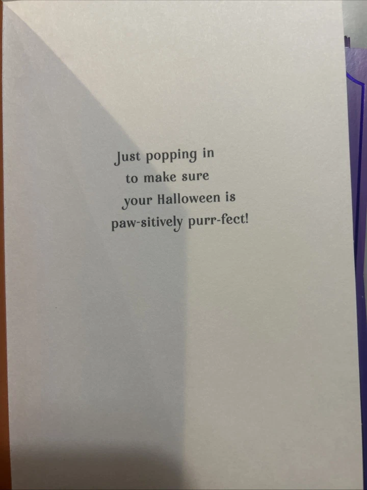 Lote de 10 Tarjetas Sello - Nieta Gato Negro Diseño Calabaza con Sobres Foto 2 de 3