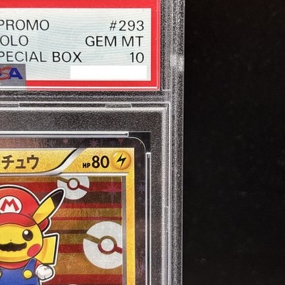 PSA 10 Mario Pikachu 293/XY-P Special Box Promo Pokemon Card
