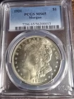 US Coin 1921 Morgan Silver Dollar PCGS MS65 NO RESERVE!