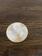 Colclough Tea Cup & Saucer Bone China Yellow/Pink Flowers Gilt Edge England Vin