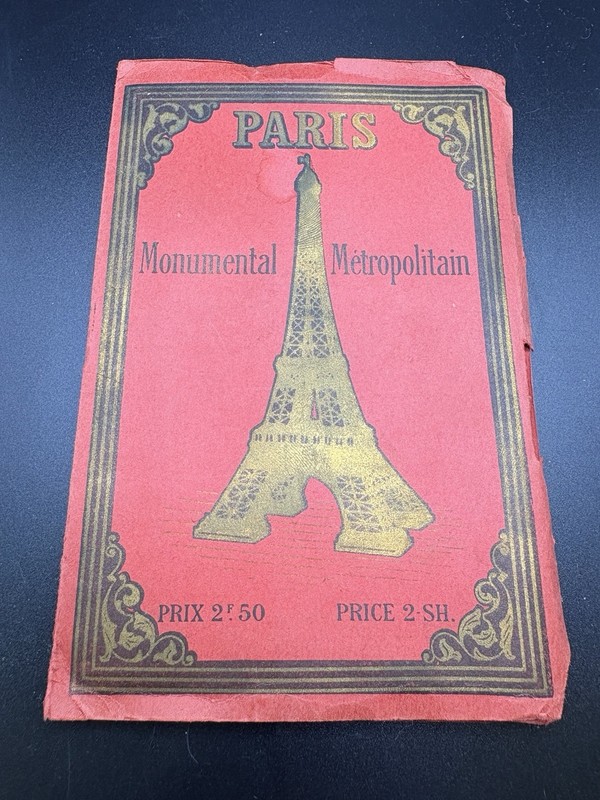 Antique 1919 Paris Metro Map French Transit Plan Oversize Frameable 22x29