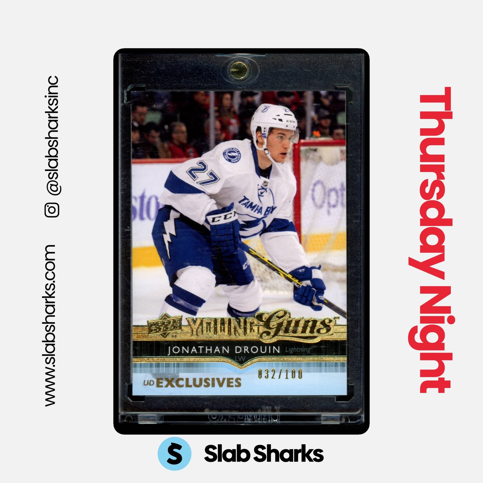 2014 UPPER DECK #477 JONATHAN DROUIN UD EXCLUSIVES YOUNG GUNS RC ROOKIE /100