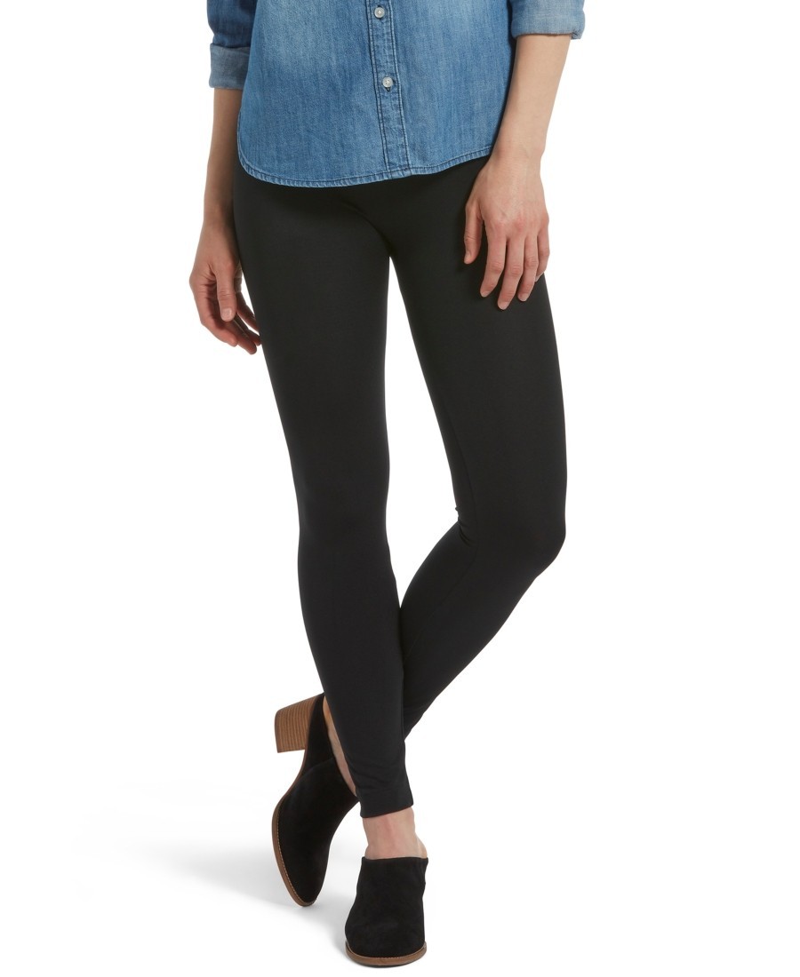 Women's Hue Brushed Seamless Leggings, Size Small/Medium - Black