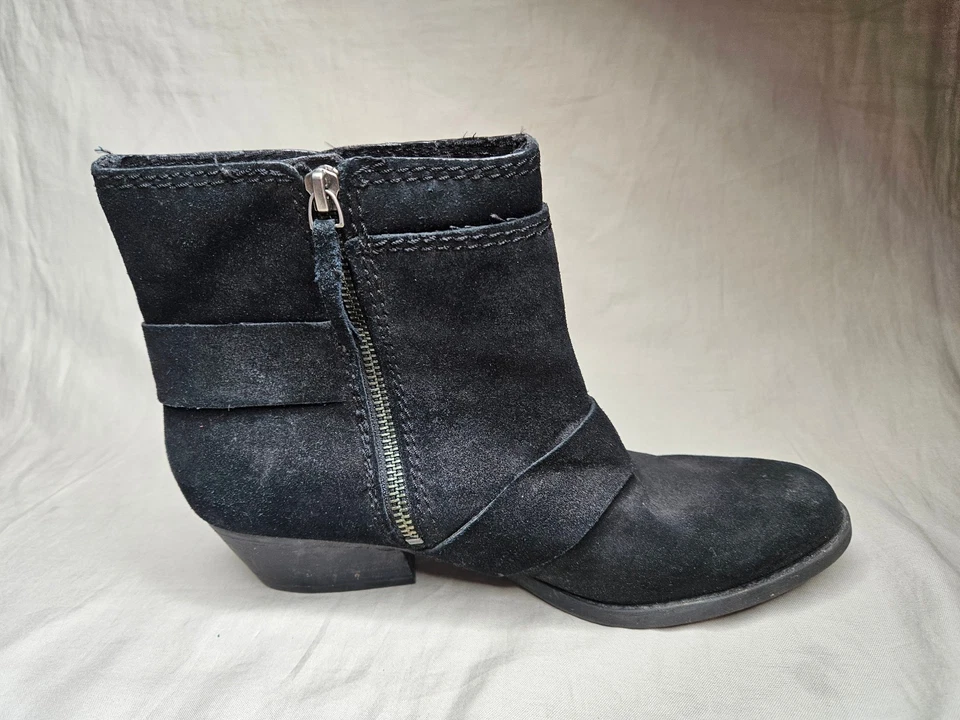 Botines Nine West Vintage American Collection para mujer 8,5 negros gamuza occidentales Foto 3 de 4