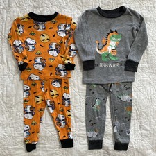 Lot of 2 - Toddler 2 Piece Pajama Sets 4 pc. , 2T, Halloween / Peanuts Snoopy