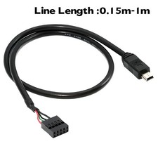 Micro USB Male to 5 Pin Female Header Motherboard PC Cable Cord Connector