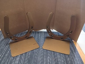 POTTERY BARN HORSESHOE BOOKENDS~SET OF 2