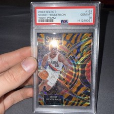 🔥CASE HIT 2023 Panini Select Premier Scoot Henderson  Tiger Stripes  RC POP 8🔥