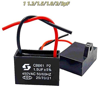 CBB61 Fan Anlaufkondensator 1 1.2/1.5/1.8/2/3μF bis 20μF 450VAC Dunstabzugshaube