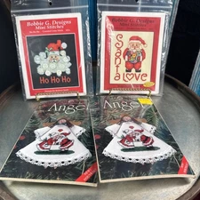 Design Works 2"x3"/Angel Ornaments 3 3/4” Cross Stitch 4 Christmas Theme