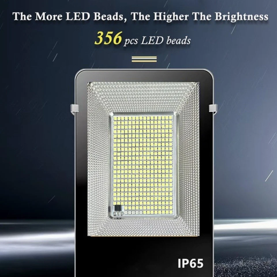 Solar Street Light Outdoor, 300W Parking Lot Light Commercial Dusk to Dawn 6500K - Image 3 of 4