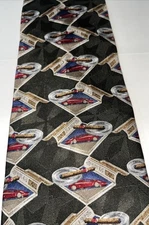 Les Impromptus Paris Silk Men's  Green Tobacco Ashtray Car Tie