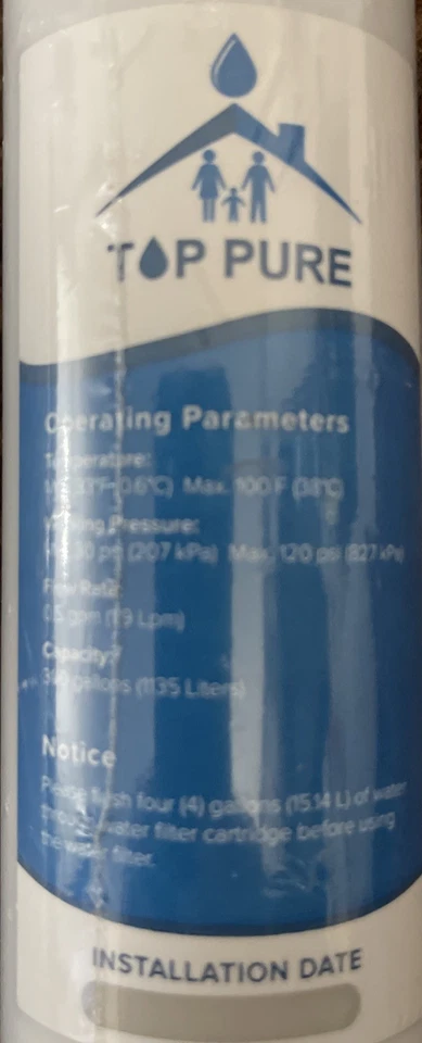 Top Pure Refrigerator Water / Ice Maker Replacement Filters. 2 Each. Brand New - Image 2 of 2