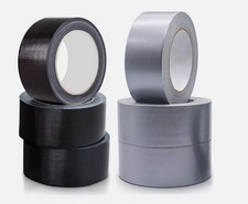 Duct Cloth Waterproof Gaffer Gaffa Tape Heavy Duty 50MM X 50M Silver Black 0.11 per metre