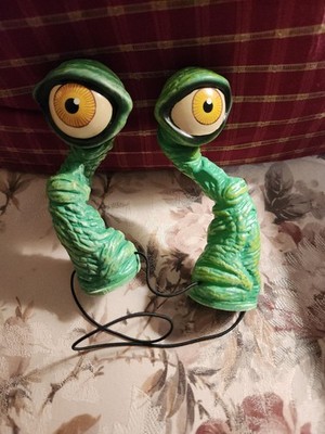 Monster Alien Eyeballs Novelty Deco Cosplay Eye Horns Vintage 1980's Halloween