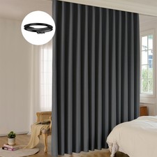Room Divider Curtain Sets with Bendable Ceiling Track, 95 Blackout Total Pri...