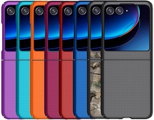 Grid Textured Hard Case Slim Phone Cover for Motorola RAZR Plus 2023 RAZR 
