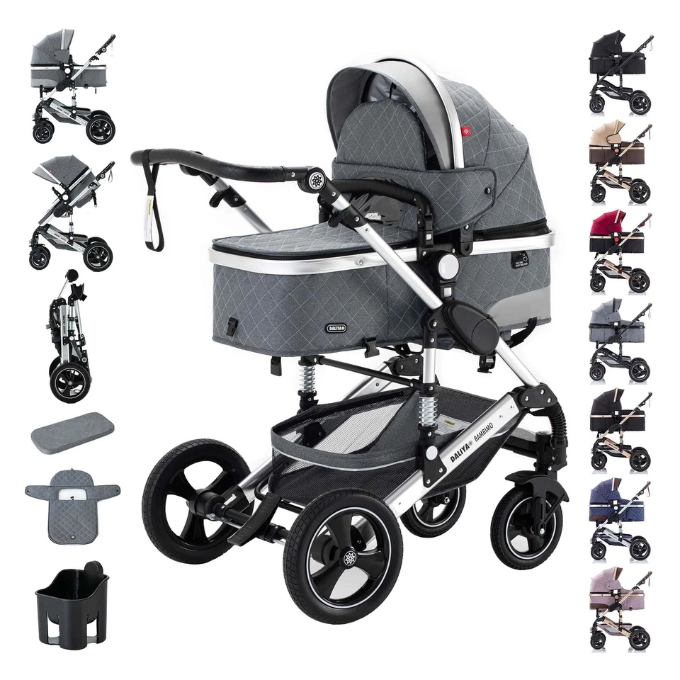 Daliya® BAMBIMO 2in1 Kinderwagen & Buggy Kombi Kinderwagen verstellbar - Bild 1 von 4